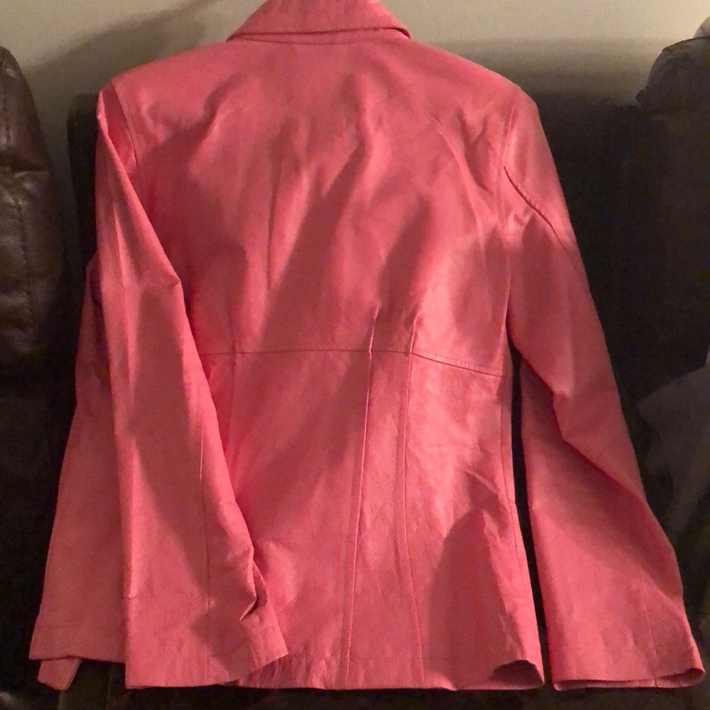 Pink leather jacket - Picture 2 of 3